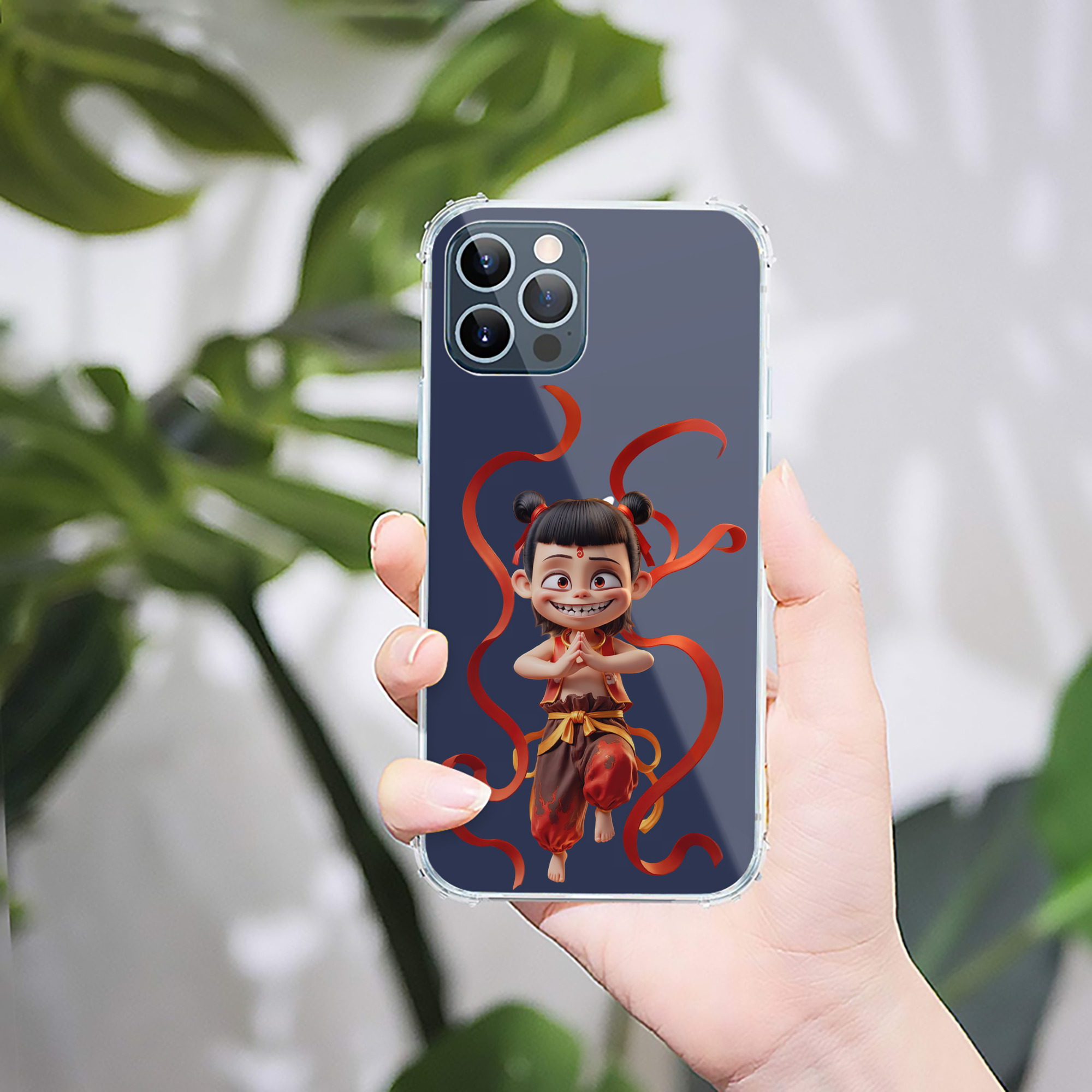 （画像用） Ne Zha 2 ナタ 魔童の大暴れ 【iPhone 12シリーズ対応】透明スマホケース（クリアソフトケース）